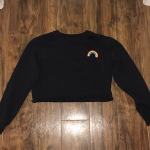 A long sleeve crop top